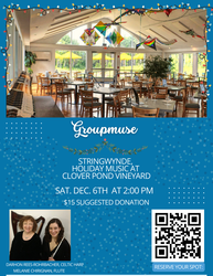 Stringwynde Holiday Music at Clover Pond 12/6 at 2 PM
