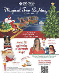 HCA FLORIDA MERCY HOSPITAL’S MAGICAL TREE LIGHTING BY THE BAY