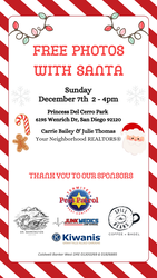 Free Photo with Santa at Princess Del Cerro Park