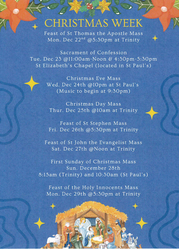 2025 Episcopal Parish of Alton CHRISTMAS WEEK Schedule of Services