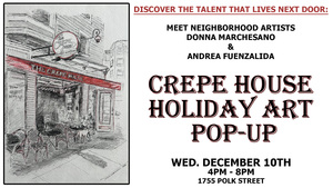 Crepe House Holiday Art Pop-up