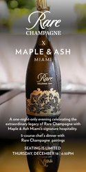 Rare Champagne Dinner at Maple & Ash Miami
