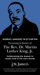 Evensong in honor of The Rev. Dr. Martin Luther King, Jr.
