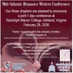 Mid-Atlantic Romance Writers Conference, February 28, 2026