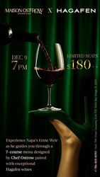 Maison Ostrow x Hagafen Wines: 7-Course Wine Pairing Dinner
