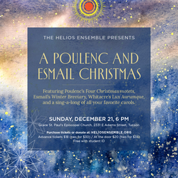 The Helios Ensemble presents A Poulenc and Esmail Christmas
