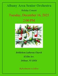 Albany Area Senior Orchestra Free Holiday Concert