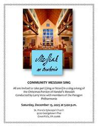 Community Messiah Sing at St. Francis Episcopal Church