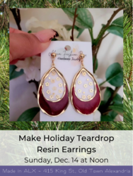Make Your Own Resin Holiday Teardrop Earrings
