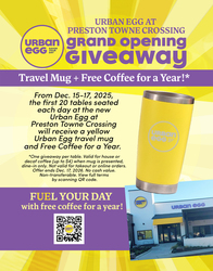 Urban Egg Grand Opening – December 15, 2025
