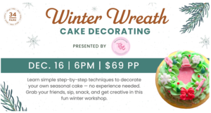 Winter Wreath Cake Decorating