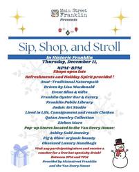 Sip, Shop and Stroll event in Downtown Franklin