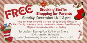 Community Christmas Shopping Event for Parents