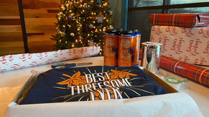 Raised Grain Holiday Gift Wrapping