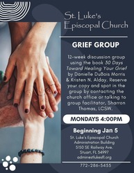 Grief Group discussion at St. Luke's