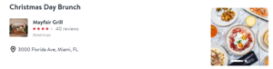 Christmas Day Brunch