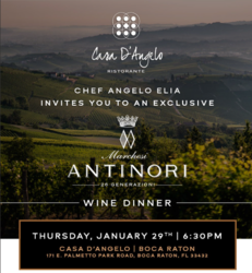 Antinori Wine Dinner at Casa D'Angelo Boca Raton