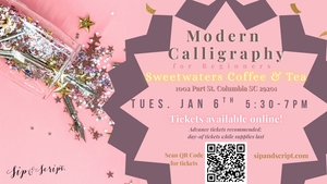 Modern Calligraphy for Beginners at Sweetwaters Coffee & Tea