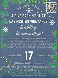 Livermore Music Give Back Night @ Las Positas Vineyards