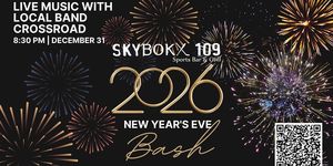 New Year's Eve Party - Live Band at SKYBOKX 109 in Natick
