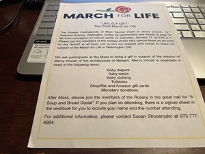 Rosary Confraternity Mass for Life and Soup and Bread Social