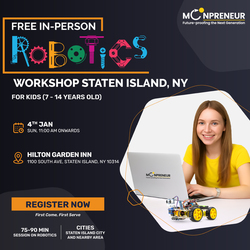 In-Person Free Robotics/Math Workshop for Kids at Staten Island, NY (7-14)