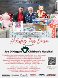 Craig Zinn Automotive Group Collecting Toys for Joe DiMaggio Children's Hospital