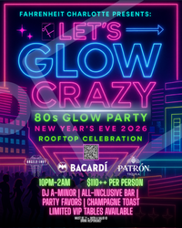 Fahrenheit NYE 2026 Rooftop 80's Glow Party