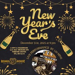 New Years Eve Party at Hwy 61 Roadhouse (Webster) with 120 Minutes (Classic Alternative & New Wave)