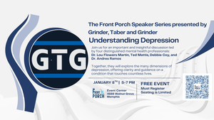 Understanding Depression: The Front Porch Speaker Series presented by Grinder, Taber and Grinder
