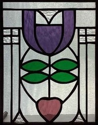 Dard Hunter Roycroft Flower Intermediate Glass Class