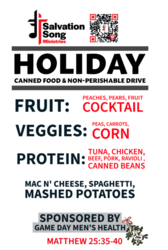 Gameday Men's Health Holiday Food Drive