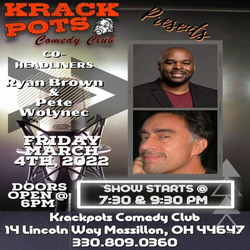 Co Headliners Ryan Brown and Pete Wolynec at Krackpots Comedy Club