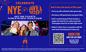 Family-Friendly New Year's Eve at Dave & Busters - 4pm