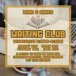 Writing Club Meetup Night at Bard & Baker in Troy