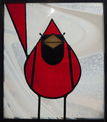 MAACM Charley Harper Cardinal Glass Class