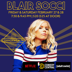 BLAIR SOCCI presented by Commonwealth Comedy Club