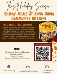 Holiday Meals at AnnaSudha Community Kitchen