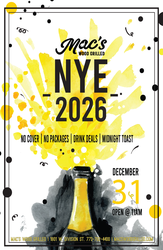 New Year’s Eve at Mac’s Wood Grilled