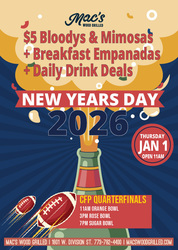 New Year’s Day at Mac’s Wood Grilled