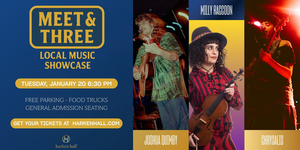 Meet & Three Local Music Showcase Featuring Milly Raccoon, Joshua Quimby and crysalis