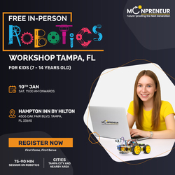 In-Person Free Robotics/Math Workshop for Kids at Tampa, FL (7-14)