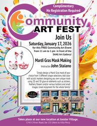 Mardi Gras Mask Making at SAAG Gallery’s New Location