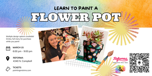 Sip and Paint a Flower Pot