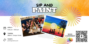Pets at Sunset Paint and Sip – Customize with Your Pets
