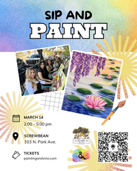 Beginner Water Lilies Sip and Paint