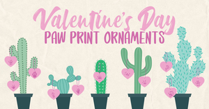 Pocket Pet Valentine's Day Paw Print Ornaments