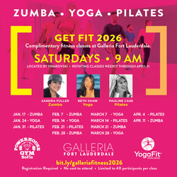 Get Fit 2026 Free Yoga, Pilates and Zumba at Galleria Fort Lauderdale