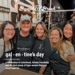 Galentine's Day DIY Paint & Sip - Complimentary Wine & Bonus Board ($75) Pre-Registration Required