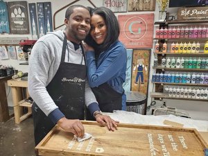 Valentine's DIY Paint & Sip-Complimentary Wine & Chocolate ($75)-Code LOVE26 for $10 off Pre-Reg Req